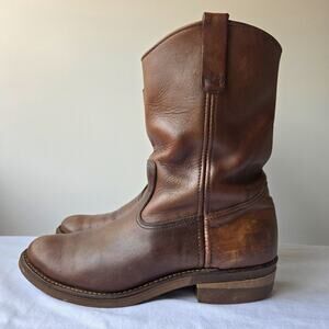 Vintage Red Wing Pecos 985 Men's Vertical Tag Western Boots Brown Size 10.5 USA